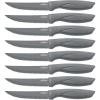 imageNutriChef Steak Knife Set of 8  Premium Serrated Stainless Steel Kitchen Knife Set  Ergonomic Design Sharp Blades NonStick ampamp RustResistant  Perfect for Home BBQs ampamp Restaurants BlackGray