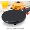 imagenutrichef Electric Griddle Hot Plate Cooktop  800W 8quot Pan Style Crepe Maker Hot Plate wONOff Switch Nonstick Coating Automatic Temperature Control Plugin Operation for Kitchen and Countertop