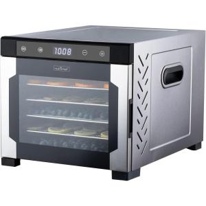 imageNutriChef Electric Countertop Food Dehydrator Machine  600Watt Premium MultiTier Meat Beef Jerky Maker FruitVegetable Dryer w 6 Stainless Steel Trays Digital Timer Temperature Control