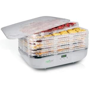 imageNutriChef Food Dehydrator Machine  Professional Electric MultiTier Food Preserver Meat or Beef Jerky Maker Fruit ampamp Vegetable Dryer with 6 Stackable Trays HighHeat Circulation  PKFD16