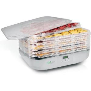 imageNutriChef Upgraded 2018 Food Dehydrator Jerky Maker  Electric MultiTier Food Preserver Meat or Beef J Fruit ampamp Vegetable Dryer with 6 Stackable Trays HighHeat Circulation  PKFD16