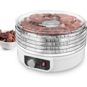 imageNutrichef Food Dehydrator Machine  Dehydrates Beef Jerky Meat Food Fruit Vegetables ampamp Dog Treats  Great For At Home Use  HighHeat Circulation for Even Dehydration  5 Easy to Clean TraysMilky