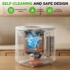 imageNutriChef 4 Quart Electric Kitchen Composter  Smart Countertop Composter Includes 2 Odorless Carbon Filters  Electric Compost Bin for Indoor Use  3 Volume Based Modes Small Medium amp Large  White