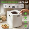 imageNutriChef 4 Quart Electric Kitchen Composter  Smart Countertop Composter Includes 2 Odorless Carbon Filters  Electric Compost Bin for Indoor Use  3 Volume Based Modes Small Medium amp Large  White