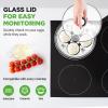 imageNutriChef Egg Poacher Pan Set  787 Stainless Steel Poached Egg Cooker with 4 NonStick Poaching Cups Glass Lid Timer Oven Mitt and Spatula for Perfect Poached Eggs Induction Compatible Silver
