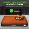 imageNutriChef Electric Warming Tray  Glass Surface Hot Serving Tray  Adjustable Temperature 140F to 230F  Energy Efficient amp Space Saving  Perfect for BuffetsParties amp More  212 x 165 IN  Black
