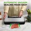 imageNutriChef Food Vacuum Sealer Machine 110W Stainless Steel Automatic Chamber Vacuum Sealer with LED Touch Controls For Food Storage 5 Reusable Vacuum Bags Hose amp Wine Stopper 14 x 6 x 3