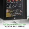 imageNutriChef PKCWC340 Wine Fridge 34 Bottle Single Zone Beverage Chiller 935L Capacity 33x19x17 IN Black