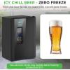 imageNutrichef Beer Fridge 108 Can Capacity  Freestanding Beverage Refrigerator with Glass Door for Beer amp Soda  Adjustable Temperature 21F to 64F  Adjustable Shelves  19 x 17 x 33 IN  Black
