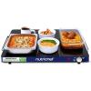 imageNutriChef Electric Food Warming Tray  Adjustable Temperature Sleek Glass Surface Energy Efficient amp Space Saving Ideal for Buffets Restaurants and Events 2323x 1732x 022 in Blue