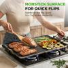 imageNutriChef 24 Stove Top Griddle Pan Nonstick Double Burner Grill amp Griddle Combo Ridged amp Flat Surfaces Suitable for Frying amp Searing CoolTouch Handles Easy to Clean BlackBlack