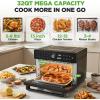 imageNutriChef 32 Quart Air Fryer amp Oven  Digital Airfryer with 20 Presets Dual Cook Rotisserie Bake amp More  MultiFunction Convection Countertop Oven  Large Capacity  18 x 17 x 14  Black