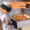 imageNutriChef Electric Hot Plate Food Warmer  Dual Buffet Server Chafing Dish Set Portable Countertop Stainless Steel Electric Warming Tray w 2 Section 16 32 Qt Serving Containers Lids