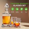 imageNutriChef Glass Whiskey Decanter  780ml Barrel Whiskey Carafe Alcohol Decanter Set Glasses Decanter w Spigot Stopper amp Base For Brandy Wine Cognac Rum Gin Scotch Bourbon254 Ounces