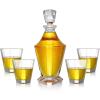 imageNutriChef Glass Whiskey Decanter  780ml Barrel Whiskey Carafe Alcohol Decanter Set Glasses Decanter w Spigot Stopper amp Base For Brandy Wine Cognac Rum Gin Scotch Bourbon287 Ounces