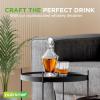 imageNutriChef Glass Whiskey Decanter  780ml Barrel Whiskey Carafe Alcohol Decanter Set Glasses Decanter w Spigot Stopper amp Base For Brandy Wine Cognac Rum Gin Scotch Bourbon287 Ounces