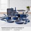 imageNutriChef Kitchenware Pots amp Pans Set  Highqualified Basic Kitchen Cookware Set NonStick 20Piece SetBlue