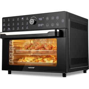 imageNutriChef 32 Quart Air Fryer amp Oven  Digital Airfryer with 20 Presets Dual Cook Rotisserie Bake amp More  MultiFunction Convection Countertop Oven  Large Capacity  18 x 17 x 14  Black