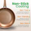 image3 Pcs Nonstick Fry Pan Set  HighQuality NonStick Basic Kitchen Cookware Set PFOAPFOS Free Compatible with Models NCCW14S and NCCW20S  NutriChef NCW14FP3SGold