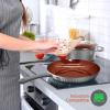 imageNutriChef Nonstick Cookware Excilon Home Kitchen Ware Pots amp Pan Set with Saucepan Frying Pans Cooking Pots Lids Utensil PTFEPFOAPFOS free 11 Pcs GrayGray