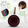 imageNutriChef Nonstick Cookware Excilon Home Kitchen Ware Pots amp Pan Set with Saucepan Frying Pans Cooking Pots Lids Utensil PTFEPFOAPFOS free 11 Pcs Purple Diamond One sizePurple