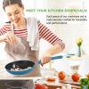 imageNutriChef Nonstick Cookware Excilon Home Kitchen Ware Pots amp Pan Set with Saucepan Frying Pans Cooking Pots Lids Utensil PTFEPFOAPFOS free 11 Pcs Purple Diamond One sizeRoyal Blue
