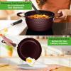 imageNutriChef Nonstick Cookware Excilon Home Kitchen Ware Pots amp Pan Set with Saucepan Frying Pans Cooking Pots Lids Utensil PTFEPFOAPFOS free 11 Pcs Purple Diamond One sizePurple