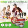 imageNutriChef Nonstick Cookware Excilon Home Kitchen Ware Pots amp Pan Set with Saucepan Frying Pans Cooking Pots Lids Utensil PTFEPFOAPFOS free 11 Pcs Purple Diamond One sizeGray