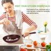 imageNutriChef Nonstick Cookware Excilon Home Kitchen Ware Pots amp Pan Set with Saucepan Frying Pans Cooking Pots Lids Utensil PTFEPFOAPFOS free 11 Pcs Purple Diamond One sizePurple