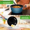 imageNutriChef Nonstick Cookware Excilon Home Kitchen Ware Pots amp Pan Set with Saucepan Frying Pans Cooking Pots Lids Utensil PTFEPFOAPFOS free 11 Pcs Purple Diamond One sizeRoyal Blue
