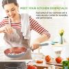 imageNutriChef Nonstick Cookware Excilon Home Kitchen Ware Pots amp Pan Set with Saucepan Frying Pans Cooking Pots Lids Utensil PTFEPFOAPFOS free 11 Pcs Purple Diamond One sizeGray