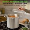 imageStainless Steel Cookware Stockpot 30 Quart Heavy Duty Induction Soup Pot With Stainless Steel Lid And Strong Riveted Handles Even Heat Distribution Compatible With Most CooktopsStainless Steel