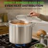 imageStainless Steel Cookware Stockpot 30 Quart Heavy Duty Induction Soup Pot With Stainless Steel Lid And Strong Riveted Handles Even Heat Distribution Compatible With Most CooktopsStainless Steel