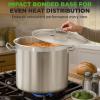 imageStainless Steel Cookware Stockpot 30 Quart Heavy Duty Induction Soup Pot With Stainless Steel Lid And Strong Riveted Handles Even Heat Distribution Compatible With Most CooktopsStainless Steel