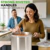 imageStainless Steel Cookware Stockpot 30 Quart Heavy Duty Induction Soup Pot With Stainless Steel Lid And Strong Riveted Handles Even Heat Distribution Compatible With Most CooktopsStainless Steel