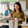 imageStainless Steel Cookware Stockpot 30 Quart Heavy Duty Induction Soup Pot With Stainless Steel Lid And Strong Riveted Handles Even Heat Distribution Compatible With Most CooktopsStainless Steel