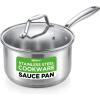 imageStainless Steel Cookware Stockpot 30 Quart Heavy Duty Induction Soup Pot With Stainless Steel Lid And Strong Riveted Handles Even Heat Distribution Compatible With Most CooktopsStainless Steel