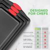 imageNutriChef 3Piece Cookie Sheets for Baking NonStick Baking Pans Set with Silicone Handles Stackable Oven Trays in Small Medium amp Large Sizes for Professional and Everyday Use 2026 Edition3Piece Set 2026 Edition