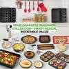 imageNutriChef 3Piece Cookie Sheets for Baking NonStick Baking Pans Set with Silicone Handles Stackable Oven Trays in Small Medium amp Large Sizes for Professional and Everyday Use 2026 Edition42Piece Set