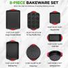 imageNutriChef 3Piece Cookie Sheets for Baking NonStick Baking Pans Set with Silicone Handles Stackable Oven Trays in Small Medium amp Large Sizes for Professional and Everyday Use 2026 Edition8Piece Set
