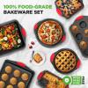 imageNutriChef 3Piece Cookie Sheets for Baking NonStick Baking Pans Set with Silicone Handles Stackable Oven Trays in Small Medium amp Large Sizes for Professional and Everyday Use 2026 Edition8Piece Set