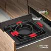 imageNutriChef 3Piece Cookie Sheets for Baking NonStick Baking Pans Set with Silicone Handles Stackable Oven Trays in Small Medium amp Large Sizes for Professional and Everyday Use 2026 Edition6Piece Set