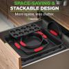 imageNutriChef 3Piece Cookie Sheets for Baking NonStick Baking Pans Set with Silicone Handles Stackable Oven Trays in Small Medium amp Large Sizes for Professional and Everyday Use 2026 Edition10Piece Set