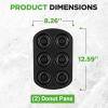 imageNutriChef Donut Mold  Nonstick Carbon Steel Donut Pan for Baking  6Cavity Tray with Bagel Mold Design  Oven Safe up to 450F  Stainless Steel 125 x 85 Inch Bakeware  Black2 Pan