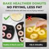 imageNutriChef Donut Mold  Nonstick Carbon Steel Donut Pan for Baking  6Cavity Tray with Bagel Mold Design  Oven Safe up to 450F  Stainless Steel 125 x 85 Inch Bakeware  Black2 Pan
