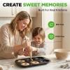 imageNutriChef Donut Mold  Nonstick Carbon Steel Donut Pan for Baking  6Cavity Tray with Bagel Mold Design  Oven Safe up to 450F  Stainless Steel 125 x 85 Inch Bakeware  Black4 Pan