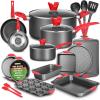imageNutriChef 3Piece Cookie Sheets for Baking NonStick Baking Pans Set with Silicone Handles Stackable Oven Trays in Small Medium amp Large Sizes for Professional and Everyday Use 2026 Edition21Piece Set
