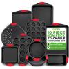 imageNutriChef 3Piece Cookie Sheets for Baking NonStick Baking Pans Set with Silicone Handles Stackable Oven Trays in Small Medium amp Large Sizes for Professional and Everyday Use 2026 Edition10Piece Set