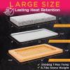 imageNutrichef Cooking Stone Grill Set  Hot Lava Rock Sizzling Plate for Steak BBQ amp Meat Grilling with Stainless Steel Knives Cooks and Retains Heat amp Flavor Heated Tray for Serving FoodGranite
