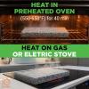 imageNutrichef Cooking Stone Grill Set  Hot Lava Rock Sizzling Plate for Steak BBQ amp Meat Grilling with Stainless Steel Knives Cooks and Retains Heat amp Flavor Heated Tray for Serving FoodGranite